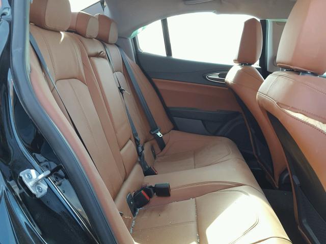 ZARFAEDN2H7543577 - 2017 ALFA ROMEO GIULIA Q4 შავი ფოტო 6