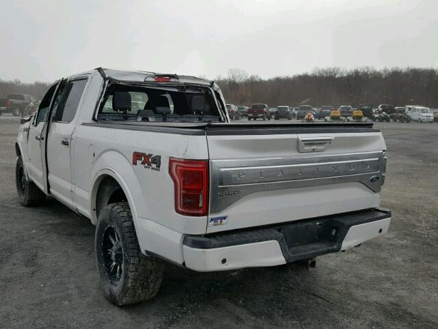 1FTFW1EG4FFB21365 - 2015 FORD F150 SUPER WHITE photo 3