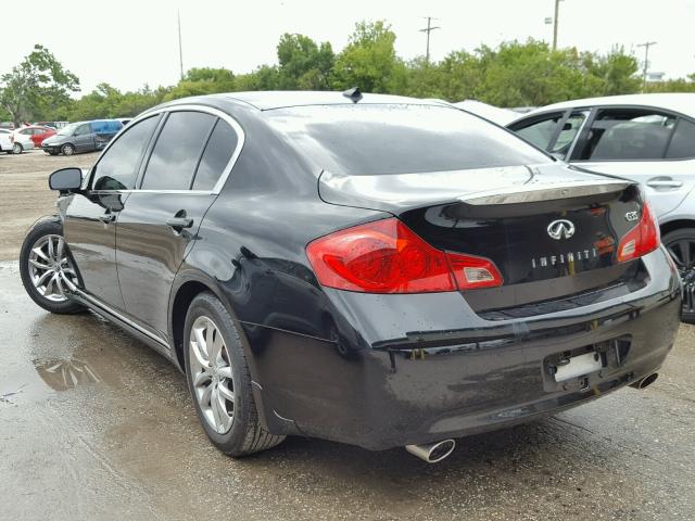 JNKBV61E37M720918 - 2007 INFINITI G35 BLACK photo 3