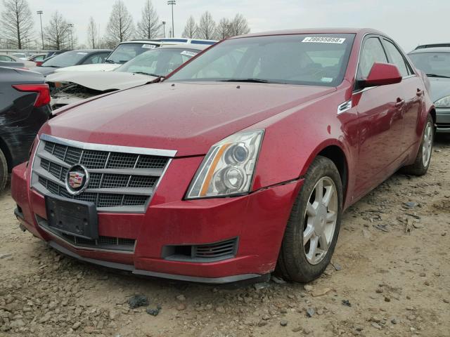 1G6DF577780162013 - 2008 CADILLAC CTS RED photo 2