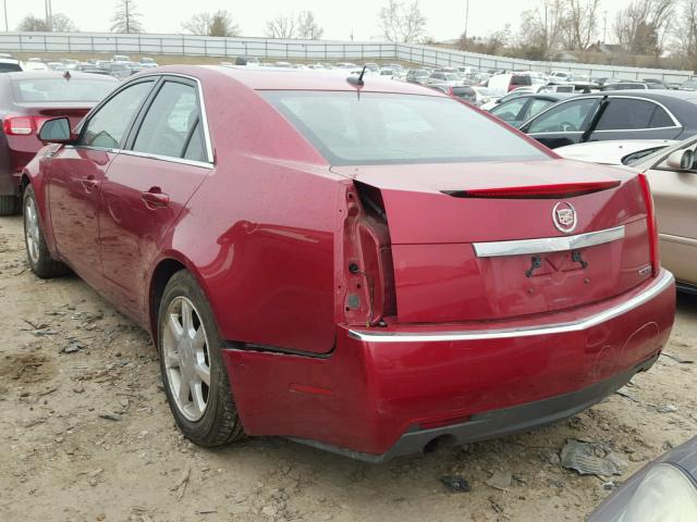 1G6DF577780162013 - 2008 CADILLAC CTS RED photo 3