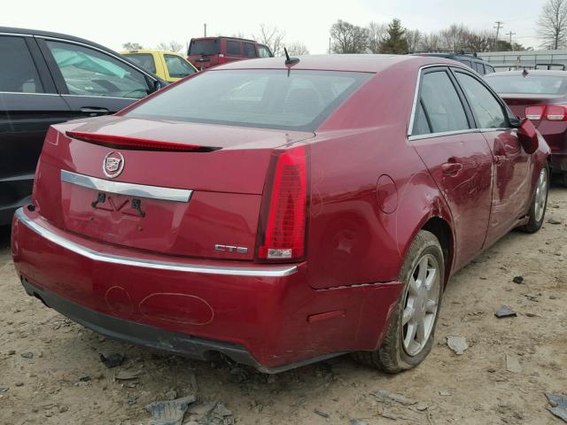 1G6DF577780162013 - 2008 CADILLAC CTS RED photo 4
