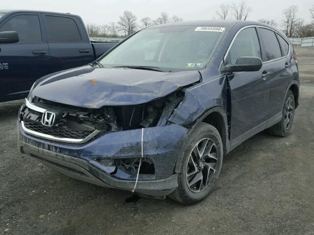 5J6RM4H43GL078317 - 2016 HONDA CR-V SE BLUE photo 2