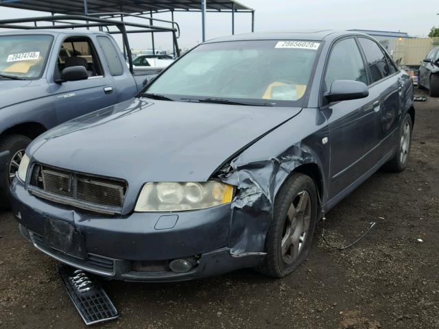 WAUJC68E04A110381 - 2004 AUDI A4 1.8T GRAY photo 2