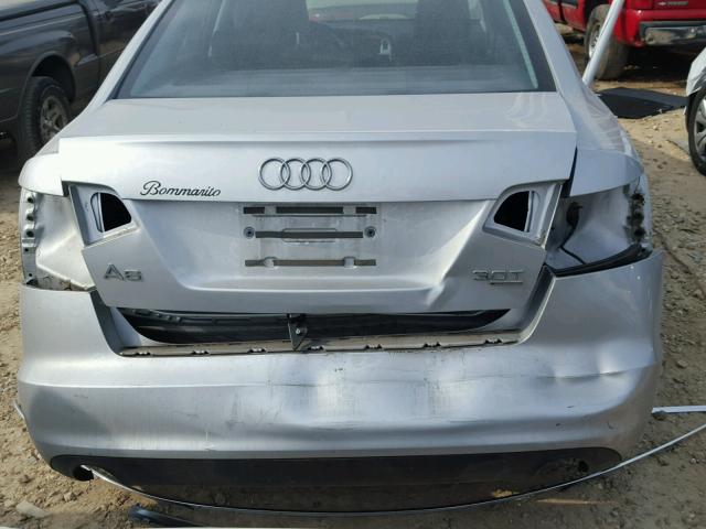 WAUSG74F99N014780 - 2009 AUDI A6 SILVER photo 9