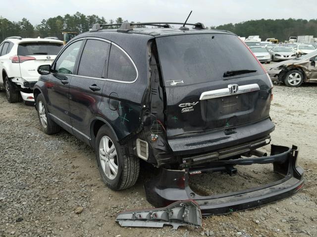 5J6RE3H75AL002610 - 2010 HONDA CR-V EXL BLACK photo 3