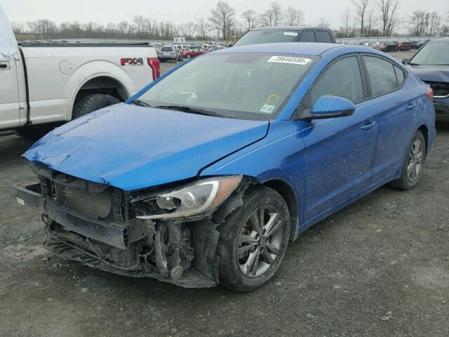 5NPD84LF5HH104631 - 2017 HYUNDAI ELANTRA SE BLUE photo 2