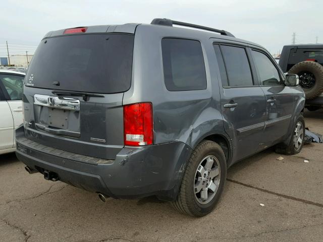 5FNYF38869B003724 - 2009 HONDA PILOT TOUR GRAY photo 4