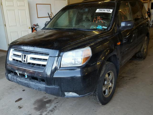 5FNYF18636B006692 - 2006 HONDA PILOT EX BLACK photo 2