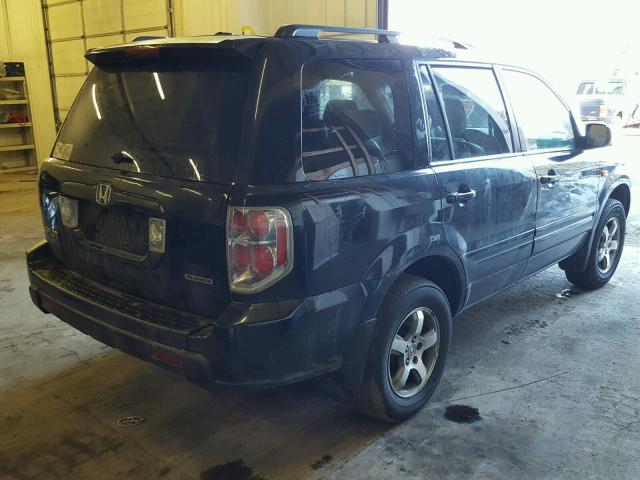 5FNYF18636B006692 - 2006 HONDA PILOT EX BLACK photo 4