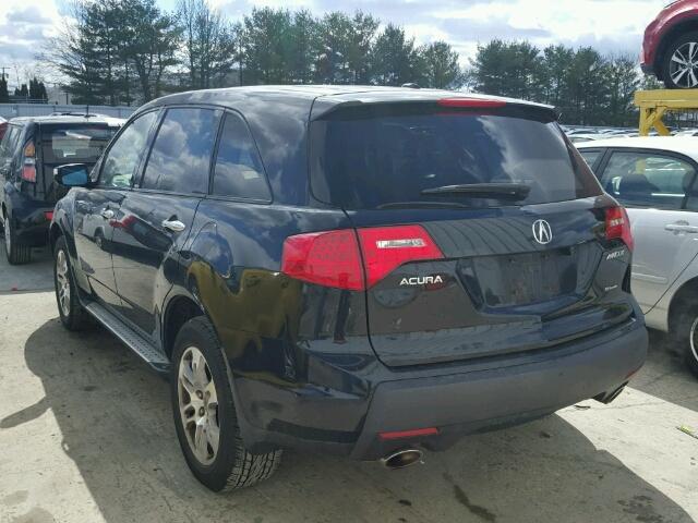 2HNYD28318H532957 - 2008 ACURA MDX TECHNO BLACK photo 3