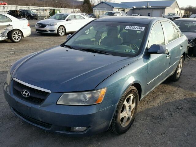 5NPEU46F96H107685 - 2006 HYUNDAI SONATA GLS BLUE photo 2