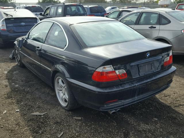 WBABN53472JU39812 - 2002 BMW 330 CI BLACK photo 3
