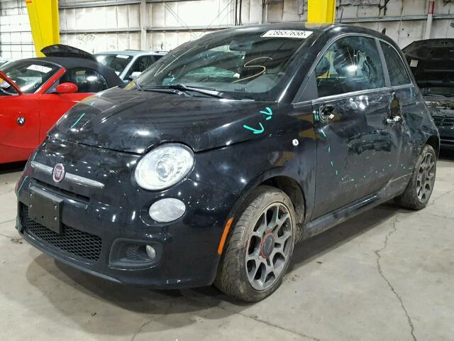 3C3CFFBR4CT269656 - 2012 FIAT 500 SPORT BLACK photo 2