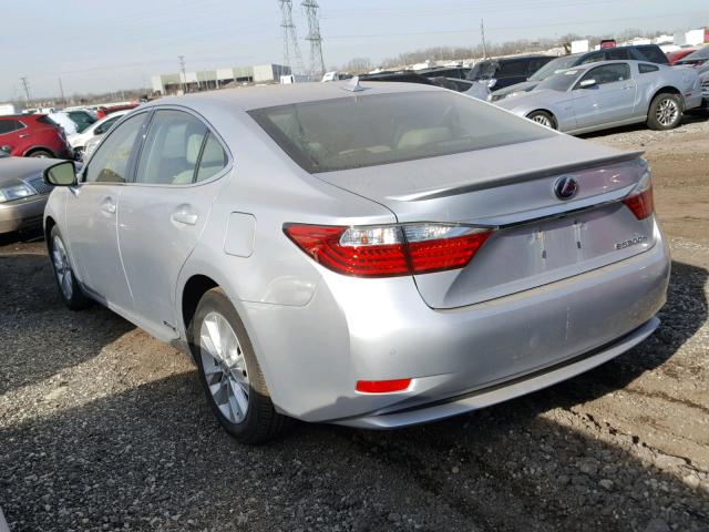 JTHBW1GG3E2074118 - 2014 LEXUS ES 300H SILVER photo 3