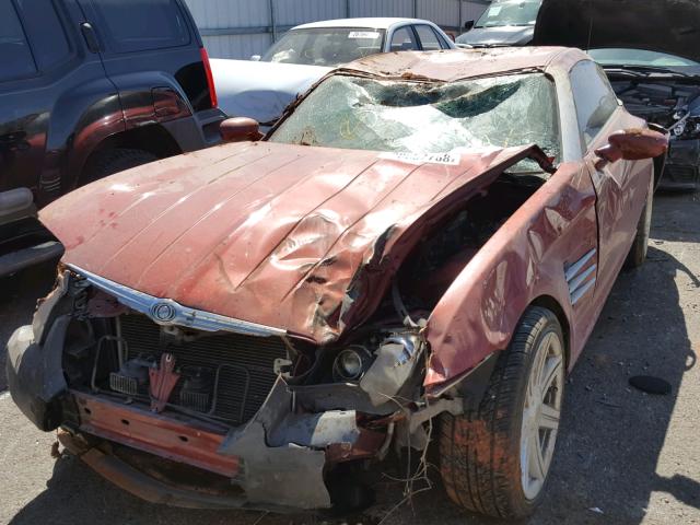 1C3AN69L24X015638 - 2004 CHRYSLER CROSSFIRE RED photo 2