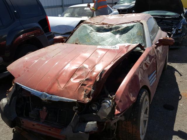 1C3AN69L24X015638 - 2004 CHRYSLER CROSSFIRE RED photo 9