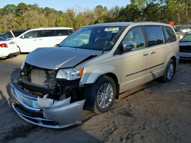 2C4RC1CG0ER364722 - 2014 CHRYSLER TOWN & COU GOLD photo 2