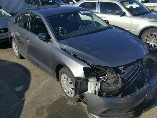 3VW1K7AJ4FM307723 - 2015 VOLKSWAGEN JETTA BASE Գրաֆիտ լուսանկար 1