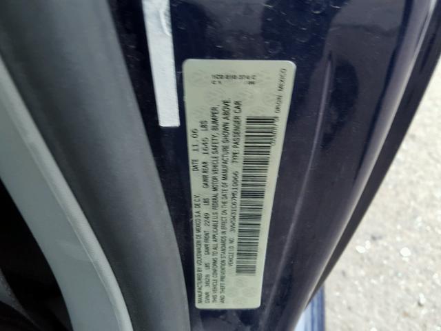 3VWSW31C67M510066 - 2007 VOLKSWAGEN NEW BEETLE 蓝色 照片 10