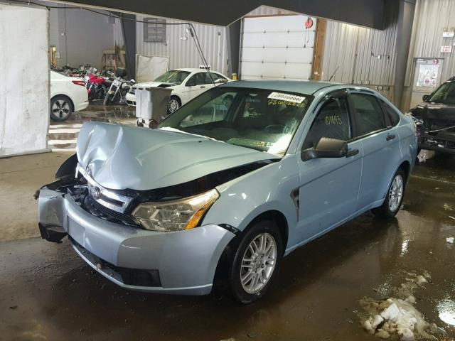 1FAHP35N08W165436 - 2008 FORD FOCUS SE BLUE photo 2