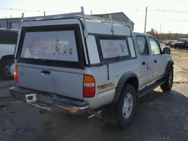 5TEGN92N83Z259983 - 2003 TOYOTA TACOMA DOU SILVER photo 4