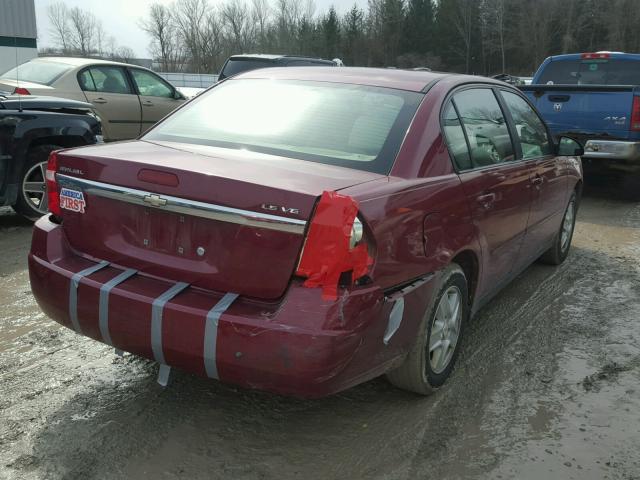 1G1ZT52875F321206 - 2005 CHEVROLET MALIBU LS RED photo 4