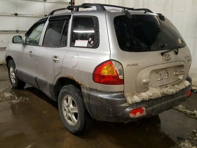 KM8SC13E24U741743 - 2004 HYUNDAI SANTA FE G SILVER photo 3