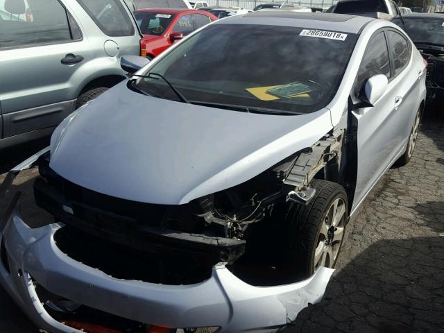 5NPDH4AE6BH016320 - 2011 HYUNDAI ELANTRA GL GRAY photo 2