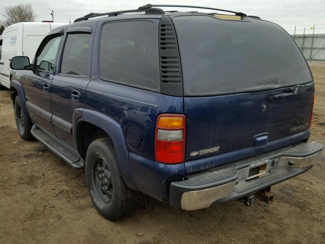 1GNEC13Z32R159775 - 2002 CHEVROLET TAHOE C150 BLUE photo 3