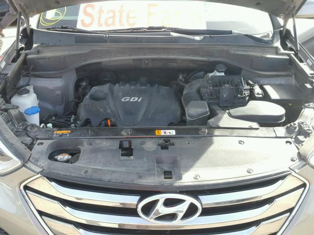 5XYZT3LB4EG131205 - 2014 HYUNDAI SANTA FE S GRAY photo 7