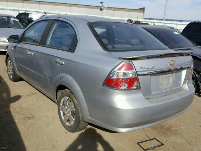 KL1TD56698B023603 - 2008 CHEVROLET AVEO BASE Արծաթագույն լուսանկար 3