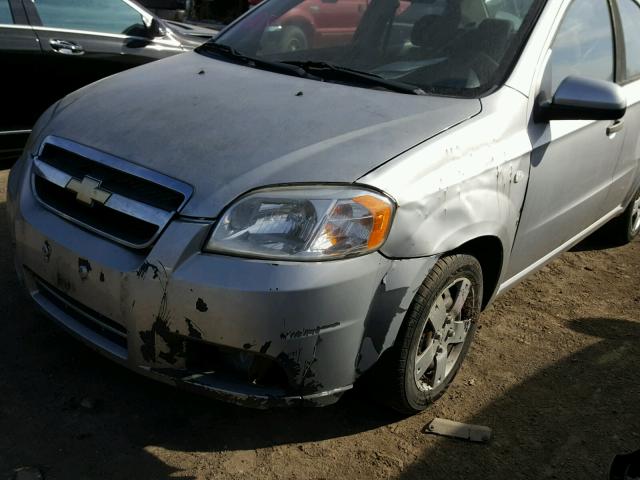 KL1TD56698B023603 - 2008 CHEVROLET AVEO BASE Արծաթագույն լուսանկար 9