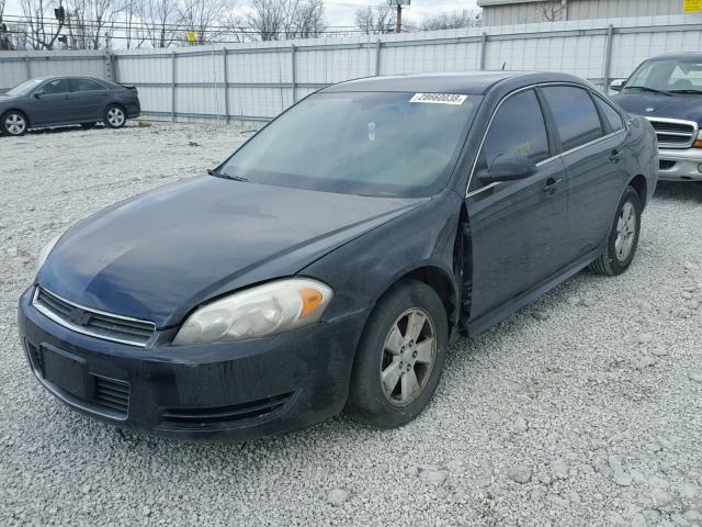 2G1WT57K991149233 - 2009 CHEVROLET IMPALA 1LT BLACK photo 2