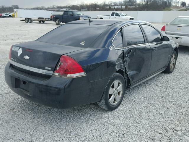 2G1WT57K991149233 - 2009 CHEVROLET IMPALA 1LT BLACK photo 4