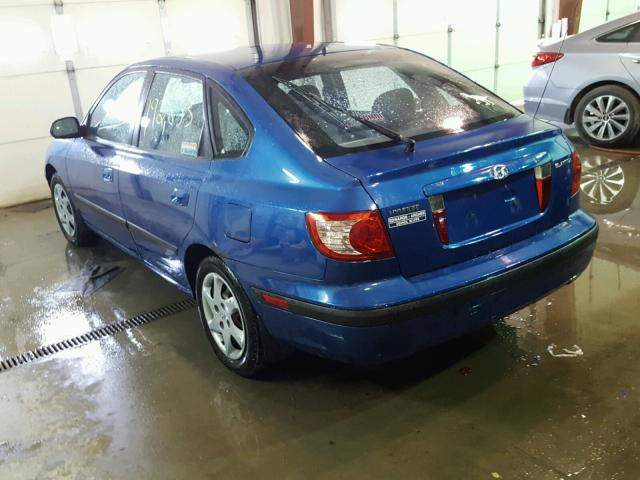 KMHDN56D95U150212 - 2005 HYUNDAI ELANTRA GL BLUE photo 3