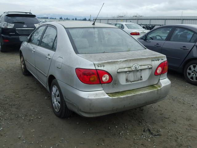 1NXBR32E33Z181516 - 2003 TOYOTA COROLLA CE SILVER photo 3