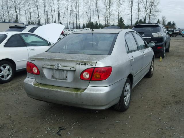 1NXBR32E33Z181516 - 2003 TOYOTA COROLLA CE SILVER photo 4