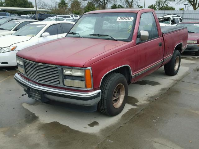 1GTDC14K5LZ544665 - 1990 GMC SIERRA C15 MAROON photo 2