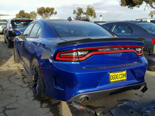 2C3CDXGJ6JH196908 - 2018 DODGE CHARGER R/ BLUE photo 3