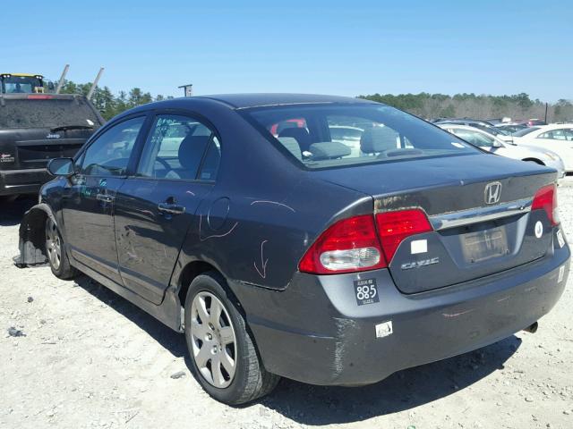 2HGFA16589H310388 - 2009 HONDA CIVIC LX GRAY photo 3