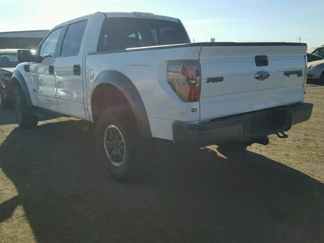 1FTFW1R61BFB17060 - 2011 FORD F150 SVT R WHITE photo 3