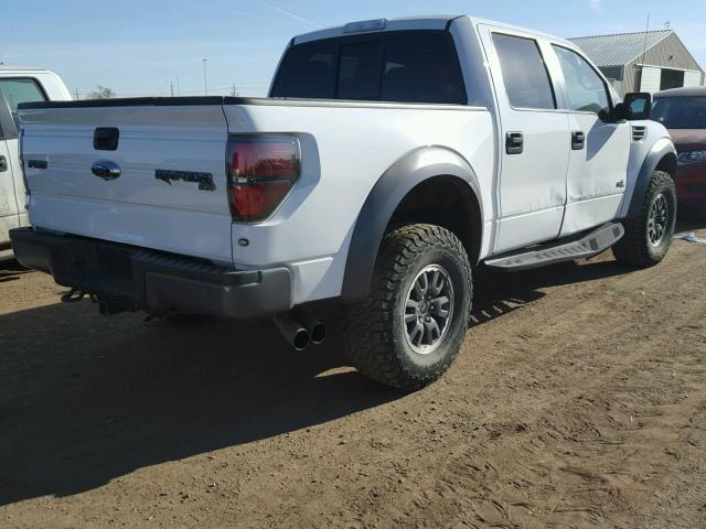 1FTFW1R61BFB17060 - 2011 FORD F150 SVT R WHITE photo 4