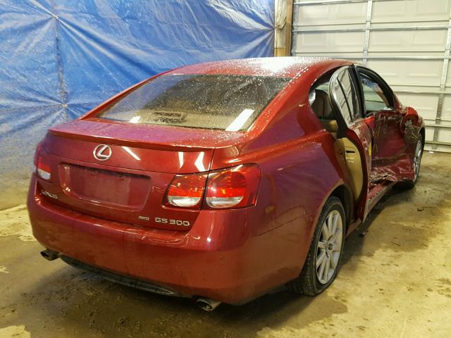 JTHCH96S760015878 - 2006 LEXUS GS GENERAT RED photo 4