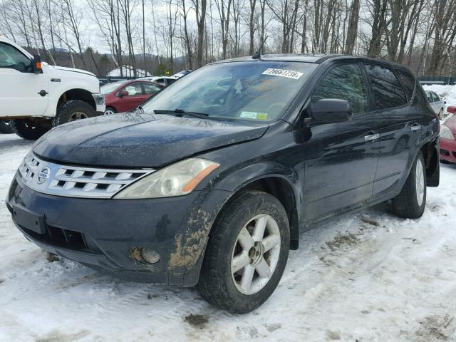 JN8AZ08T63W105186 - 2003 NISSAN MURANO SL BLACK photo 2