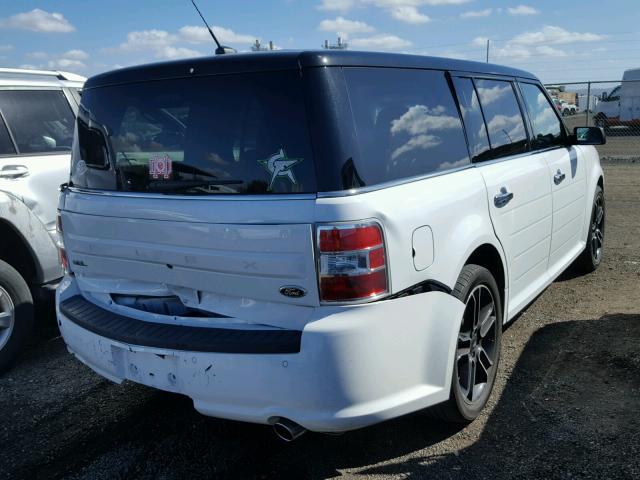 2FMGK5C84FBA18088 - 2015 FORD FLEX SEL WHITE photo 4