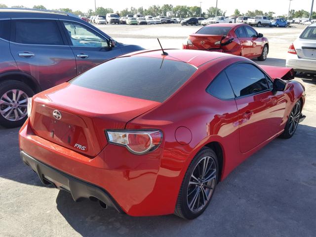JF1ZNAA13E9708984 - 2014 TOYOTA SCION FR-S 红色 照片 4