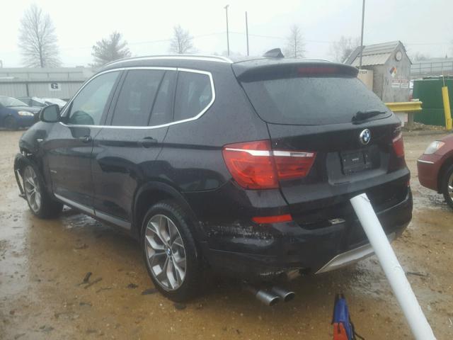 5UXWX9C36H0T21941 - 2017 BMW X3 XDRIVE2 Черный фото 3
