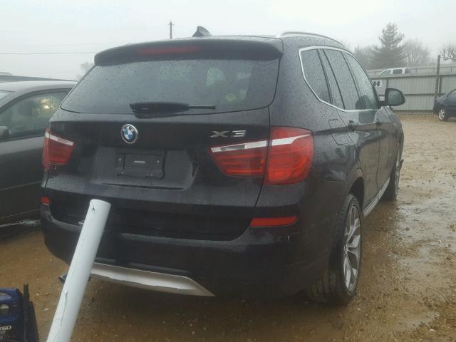 5UXWX9C36H0T21941 - 2017 BMW X3 XDRIVE2 Черный фото 4