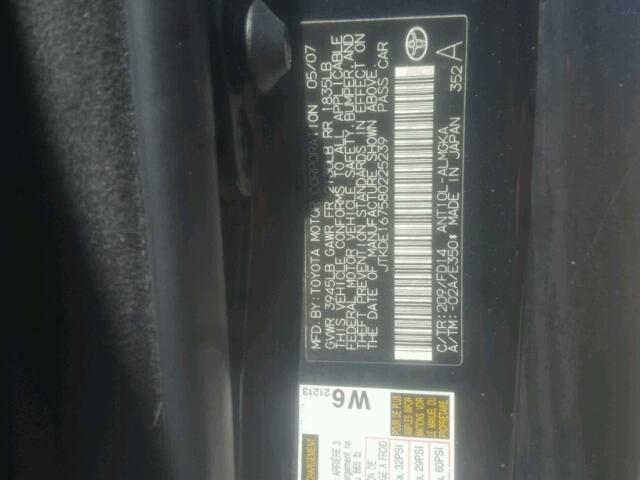 JTKDE167580225239 - 2008 TOYOTA SCION TC 黑色 照片 10